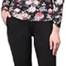 Women’s Round Neck Tracksuit with Houndstooth Print Top and Side Panel Design.-picture-44