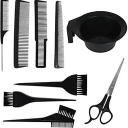 Plastic Dye Brush and Mixing Bowl Hair Colouring Kit - Includes Hair Dye Bowl, Comb, Colouring Applicator Brush, 1 Scissor, Tail Comb for Salon and Home Use-picture-27
