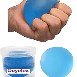 doyelex Doyelex® Gel Exercise Ball for Hand, Grip Muscle Strengthening,Stress Relief, Arthritis, Finger, Wrist, Carpal Tunnel & Pain Relief, stress relief ball | Color-Greenish Blue | Size-L (6.35*6.35*6.35 CM)-picture-18