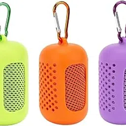 JAZZY PEARLS® 3X Gym Ice Towel Running Exercise Fast Drying Sports Cooling Towel with Case Orange Green Violet-Sporting Goods-Fitness Running & Yoga-Fitness Equipment & Gear-Gym Towels-image-91