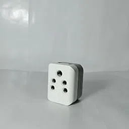 Universal 5-Pin Power Socket Adapter 4 Piece Square Design, White and Grey, Wall Mount Multi-Purpose Outlet, Compact Size-image-85