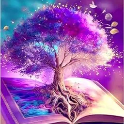 VOLDOT Diamond Painting Kit, 12x16inch White Tree of Life Diamond Painting, 5D Diamond Painting Kit for Adults & Kids, Very Suitable for Home and Wall Decoration (Purple Tree Painting kit)-picture-15