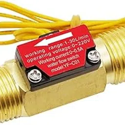 DN15 Water Flow Switch, Brass External Thread, 1/2" Liquid Water Flow Sensor Switch with Filter Mesh AC220V-picture-50