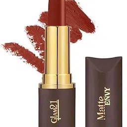 Glam21 Matte Envy Lipstick | Intense Colour | Creamy Texture | Lightweight Lipstick | Misty Maroon - 3.5gm-image-6