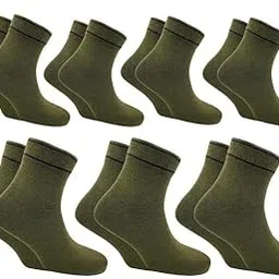 vdangi Indian Army SocksFor Men Women Ankel Length Dark Green Cotton Socks Perfect Socks for Military Professionals Army Green Collection Pack Of 7 Pair-picture-41