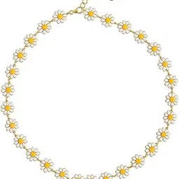 featheraura Feather Pearl Necklace for Women Girls Flower Pendant Necklace | Gold Plated Stainless Steel Chain Necklace Jewellery Valentine Birthday Gifts for Women, Girls, Sister, Girlfriend-picture-42