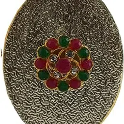vidhya kangan Handmade Fancy Stone stud Work Saree pin Brooch for Women Jewellery Latest Stylish Crystal Unisex Floral Shape Brooch for Women/Girls (sku-bro2577)-picture-28