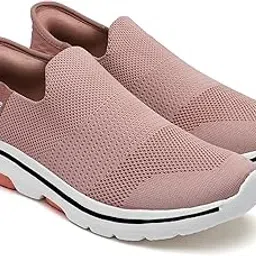 action KIA-502 Ultra Comfort Breathable Cushioned Sports Slip-On Running Shoes for Women(Pink,5)-picture-33