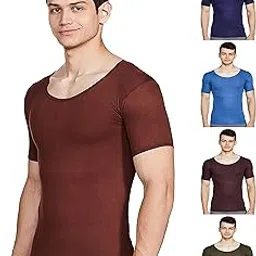 rupa Jon Pure Men's Cotton Half Sleeves Regular Fit Vest - Pack Of 5-picture-17