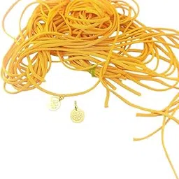 advancedestore Minimum Order Qty-2Pcs Mangalsutra small thalli bottu lakshmi (Brass) and Yellow Thread-picture-44