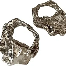 norza Geometric Irregular Hollow Fashion Statement ear stud Earrings for womens & Girls-picture-10