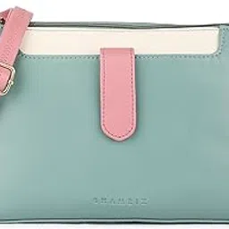 shamriz Women’s Colorblock Vegan Leather Crossbody Sling Bag | Lightweight Daily Use Handbag with Adjustable Strap, Spacious Compartments & Minimalist Design | Ideal for Office,Casual & Gifting-picture-18