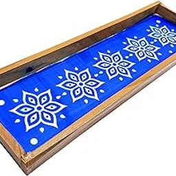 Anciently Star Flower Border Rangoli Stencil Wooden, Rangoli Sacha Wooden, 1 Piece (17x5 Inches)-picture-18