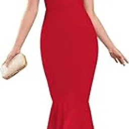 tigma Women’s Bodycon Dress – Lycra Blend, Puff Sleeves, Square Neck, Self-Design, Below Knee Length – Elegant Stitched Party & Formal-picture-54