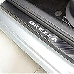 DIAMOND AUTO Car Door Sill Protectors for Brezza, 4 Pcs Reflective Carbon Fiber Vinyl Threshold Sticker Decorative Car Door Scuff Plate,Anti-Scratch, Anti-Dirty, Waterproof.-picture-14
