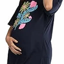 duchess Mom T-Shirt Dress | Night Dress | Loose Fit | Pre and Post Pregnancy-picture-21