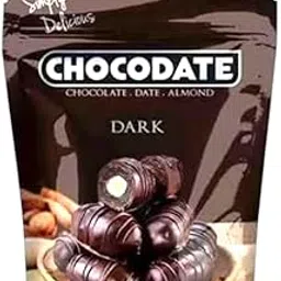 Chocodate Dark Chocolate with Almond, Simply Delicious, 80g (UAE)-picture-16