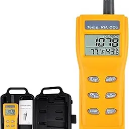 CALMORA Portable Digital Carbon Dioxide Temperature Humidity Indoor 9999ppm NDIR Sensor IAQ CO2 Monitor Wet Bulb Temperature (WB) Dew Point (DP) Tester CO2 Monitor for Indoor Air Quality (IAQ)-picture-45