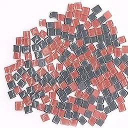 Sweven Art Mosaic Tiles, 10x10mm Square, 4mm Thick, Dusty Pink & Grey Color (Pack of 200Gms)-image-49