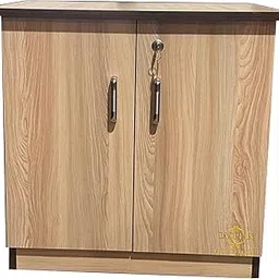 CASPIAN Shoe Rack Cum Cabinet (Siam Teak) | Engineered Wood Pre-Assembled Furniture | Storage Organizer for Indoor/Outdoor Use | 3 Shelves with Door Lock | Wooden Shoe Racks for Home-picture-23