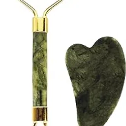Jade Roller And Gua Sha Set | Natural Gua Sha And Jade Roller for Face, Neck, and Eye Treatment | guasha and jade roller Reduces Wrinkles And Enhances Serum Absorption-image-8