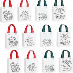 FunBlast Christmas DIY Reusable Gift Bag, Birthday Return Gift Bag, Non-woven cloth DIY Coloring Bag, Size -23 X 30 CM (12)-picture-17
