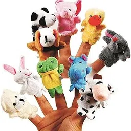 Skylofts Cute Animal Finger Puppet, Multi Color (Animal Puppet (10pcs))-image-48