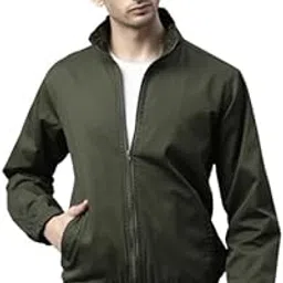 PERFECT PRODUCTIONS Stylish Winter Full Sleeves Olive Zipper Jacket For Men-picture-30
