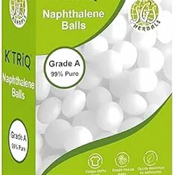K'TRiQ Naphthalene Balls, Grade A 99% Pure – 400 gm | Long-Lasting Freshness | Protects Clothes from Moths, Mildew & Bad Odors-image-42