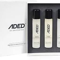 ADED Unisex Premium Perfume set 3 x 15 ml with Rise, Hype, Vibe Perfume | Gift Hamper for All | Long Lasting Premium Fragrance Scent | Ideal Birthday, Anniversary Gift Set image 1
