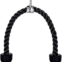 Fitrxx Combo Tricep Rope/Tricep Pull Down Rope and V Bar Cable Attachment – Cable Bar for Strength Training (Tricep Rope)-image-87