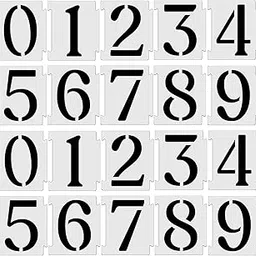 Haoser 10 Pcs Curb Stencil Kit 0-9 Address Number Stencils – Reusable 14 Mil Mylar Templates for Road, Wall, Wood, Mailbox Painting (3 Inch)-picture-48