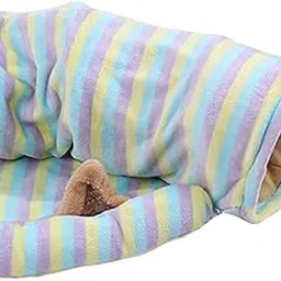 UJEAVETTE 2-in-1 Cat Tunnel Tube Cushion Play Pet Toy Interactive Bedding Color Bars-image-32