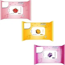 Facejewel Breathing Cleansing Moisturising & Soothing Strawberry, Lavender, Ubtan Wet Wipes (75 Wipes)-picture-16