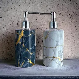 SQBRICK Italian Design Liquid Soap Dispenser| Sanitizer Dispenser | Lotion Dispenser | Shampoo Dispenser | Handwash Bottle | Metallic Grey Finish, 350ml (Italian White & Italian Black)-picture-48