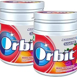 Orbit Mixed Fruit Sugarfree Chewing Gum | Chewing Gums for Clean and Healthy Teeth | Pocket-Friendly & Easy to Carry Pot Pack |59.4g | Pack of 2-picture-22