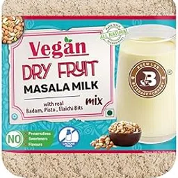 Brew Lab Vegan Dry Fruit Masala Milk Mix | Badam, Kesar, Elaichi | Lactose Free, Dairy Free, Gluten Free (250g Powder)-image-65