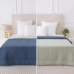 Cozysoft All Season Reversible Oversized Queen Comforter | Soft, Lightweight and Durable Microfiber Quilt | Cozy Bedding Blanket SEA & SAGE Green-image-11