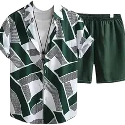 rivanora Co Ord Set for Men | Night Suit | Shirt and Shorts Set for Man | Night Dress | Pyjama Set | Summer Wear | Lounge wear | Beach Outfit-picture-11