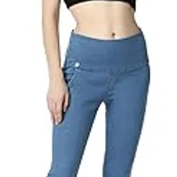 4f 4 flies 4Flies Women’s Denim Lycra Jeggings – Stretchable Slim Fit Ankle-Length Pants for Casual, Office & Travel – Comfortable Everyday Wear-picture-15