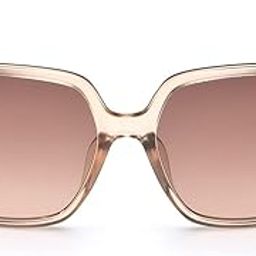 idee 100% UV protected sunglasses for Women | Size- Large | Shape- Hexagon | Model- IDS2907C3SG (Shiny Brown-Shiny Transparent Light Brown)-picture-3