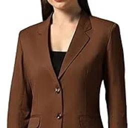 Viscose Febric Regular Fit Stylish Notched Label Blazer for Women's Formal Coat for Bussiness Meetings, Office Used-image-44