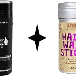 Toppi Hair Building Fibers (Black) 27.5Gm - Hair Fibers For Thin & Fine Hair -Hair Thinning Fibers For Men & Women, 27.5 Grams (With Free Hair Wax Stick)-image-64
