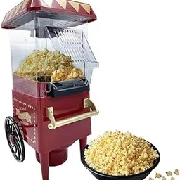 ShreejiIH Popcorn Machine, DIY Vintage Retro Electric Hot Air Popcorn Machine Family Party Tools Children's Gifts-image-43