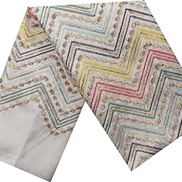 Designer Blouse Fabric for Women, Unstitched, With Cotton Lining - Special Occasions, Pooja, Navratri, Diwali, Ugadi (Multi-Colour)-image-48