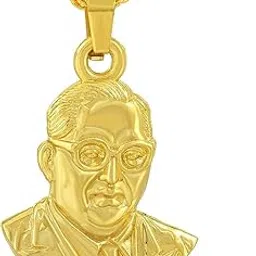 Brass Gold Plated Dr. Babasaheb Bhimrao Ambedkar Image Fashion Pendant Locket Necklace Jewelry for Men and Women-image-65