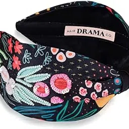 hair drama co. Co. Knotted Embroidered Hair Band, Stylish, Trendy & Handmade Hair Band for Girls/Women-picture-16