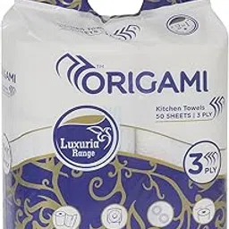 Origami 3 Ply Kitchen Towels - 50 Sheets-image-0