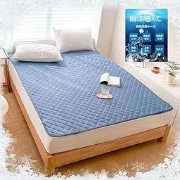 OIGAE Summer Sheets, Cold Feeling Sheet, Double Cool, Sheets, Summer Bed Pad, Sheet Pad, Contact Cool, Moisture Wicking, Breathable, Bed Pad, Antibacterial, Odor Resistant, Anti-Mite Treatment,-picture-24