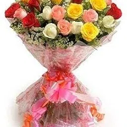Floralbay Mix Roses Bouquet Fresh Flowers in Cellophane Wrapping (Bunch of 25) (Bunch of 25)-image-30